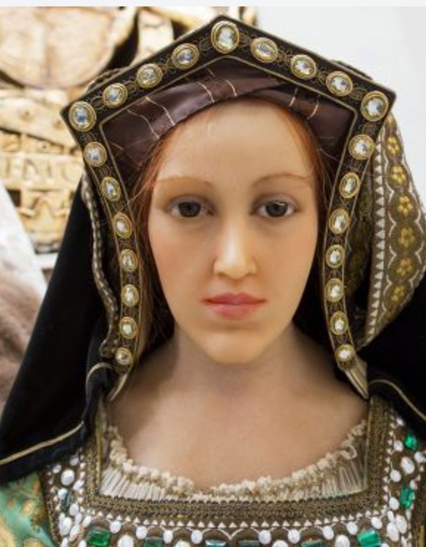 GreyRevisited's tweet photo. Scary waxworks of King Henry VIII wives!! What on earth is going on with those eyebrows!! Poor Anne of Cleves looks like something from crimewatch!! ๐ฑ๐ฅธ๐ #Tudors #Tudortuesday #History #AnneBoleyn #scaryeyebrows https://t.co/cALq62OLZw
