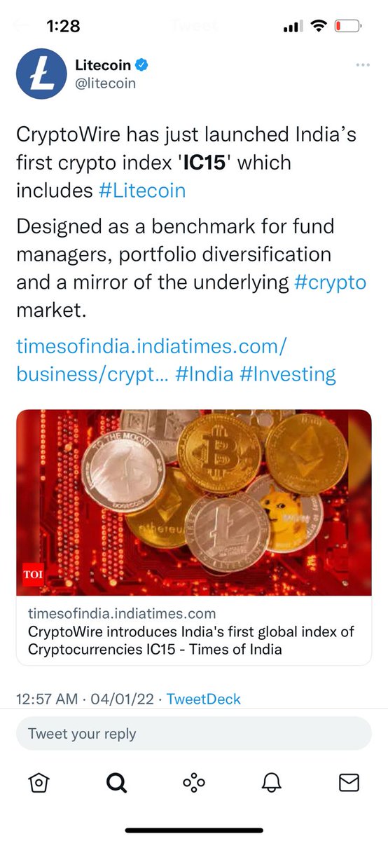 Pravsw's tweet photo. @narendramodi177 #ic15CryptoIndex is an ultimate baromater for taking an informed decision in #cryptocurrencies across the globe.  Congratulations to @realcryptowire for launching this index. https://t.co/NoPtsXwZGj