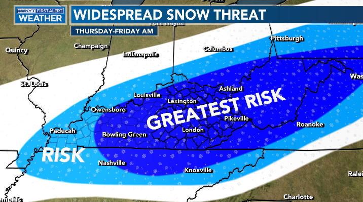 NEW POST: Winter Storm THREAT Thursday &amp; Thursday Night kyweathercenter.com