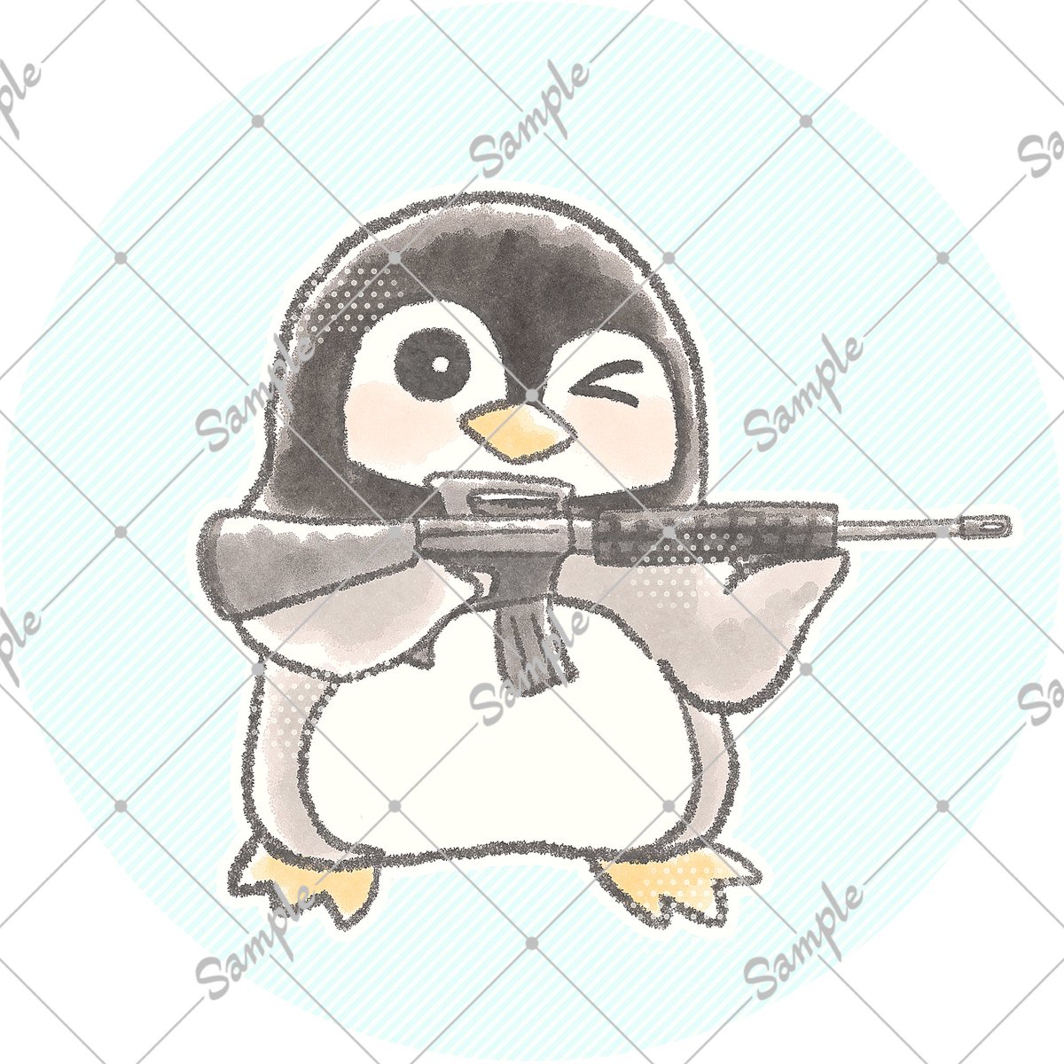 ペンギンさんのペアアイコンのご依頼でした✨とてもわかりやすく教えて