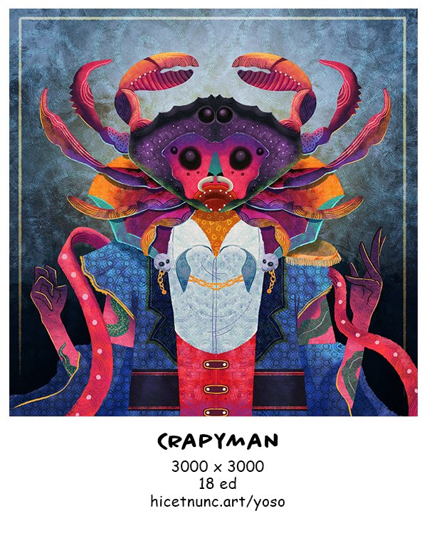 crapyman
digital painting
3000x3000
18 ed
hicetnunc.art/objkt/617335
objkt.com/asset/hicetnun…

#nft #nftart #hicetnunc #tezos #NFTdrop #nftcreator #nftcollector #art #cryptoart #crypto #NFTs #NFTshilling #objkt #NFTillustration