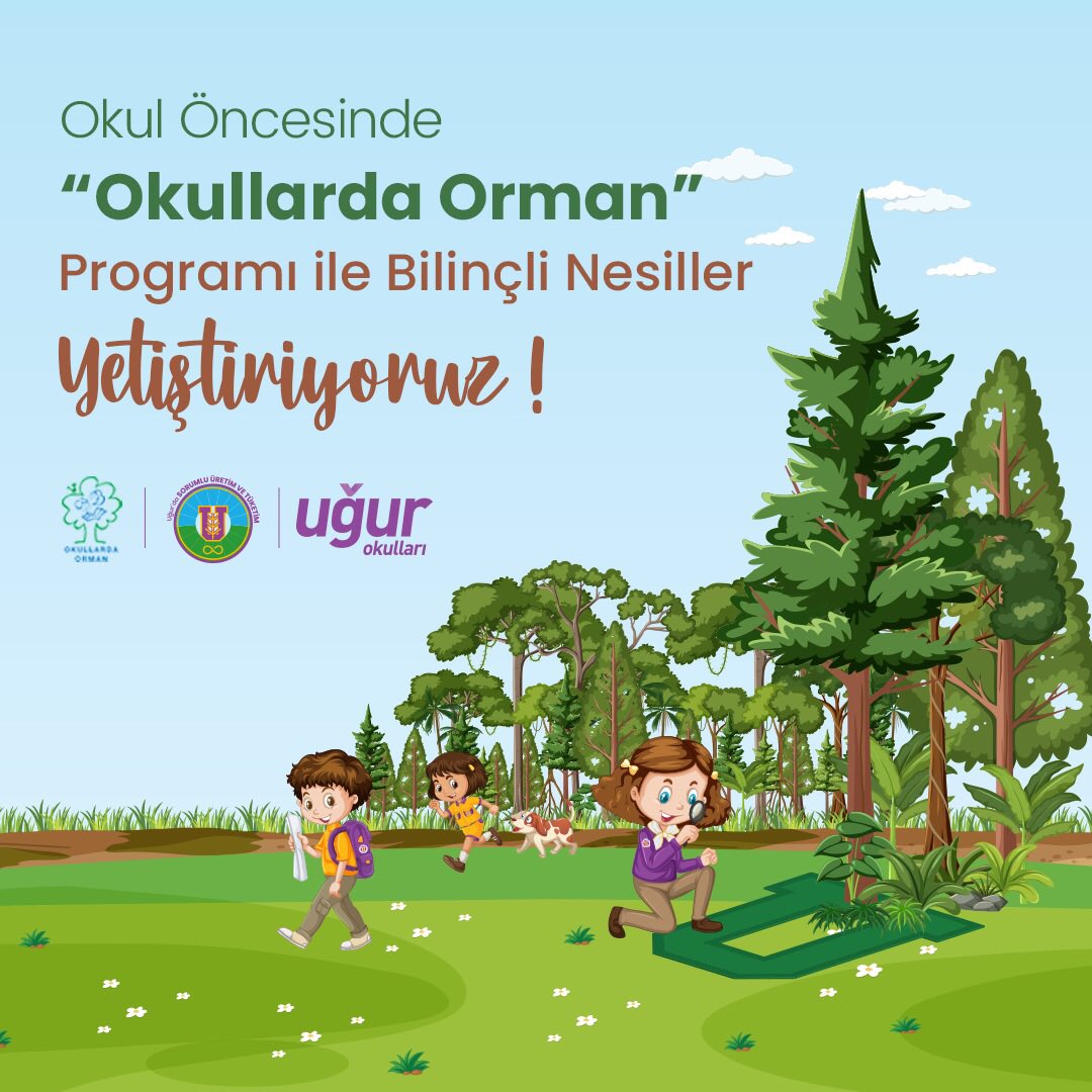 #OkullardaOrman amacı;orman eko-sistemi ile ilgili  bilginin ormanın içinde olduğu,ormanlara inceleme gezilere düzenleyerek  deneyimlerin uluslararası düzeyde paylaşılması olan bir çevre eğitim programıdır. 

Okul öncesi  kademesinde 58 okulumuzdan 50 tanesi onay almıştır.