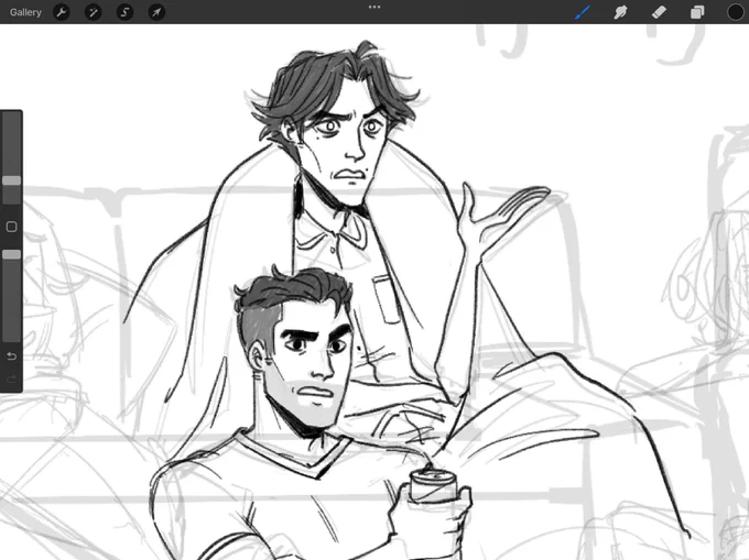 don't wanna work.. just wanna draw cute movie night shenanigans 😔 