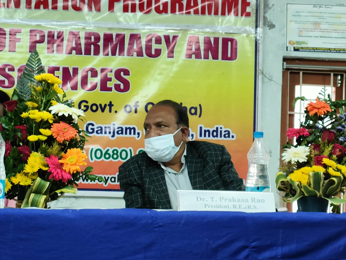 prasant_pharma's tweet photo. @royalberhampur Respected Director Sir, Prof.P.N.Murthy and Respected Chairman GB Dr. T.Prakash Rao on Dias during Freshers' Orientation Programme 2022 at RCPHS, Berhampur, Odisha https://t.co/tCB9YeXxVo