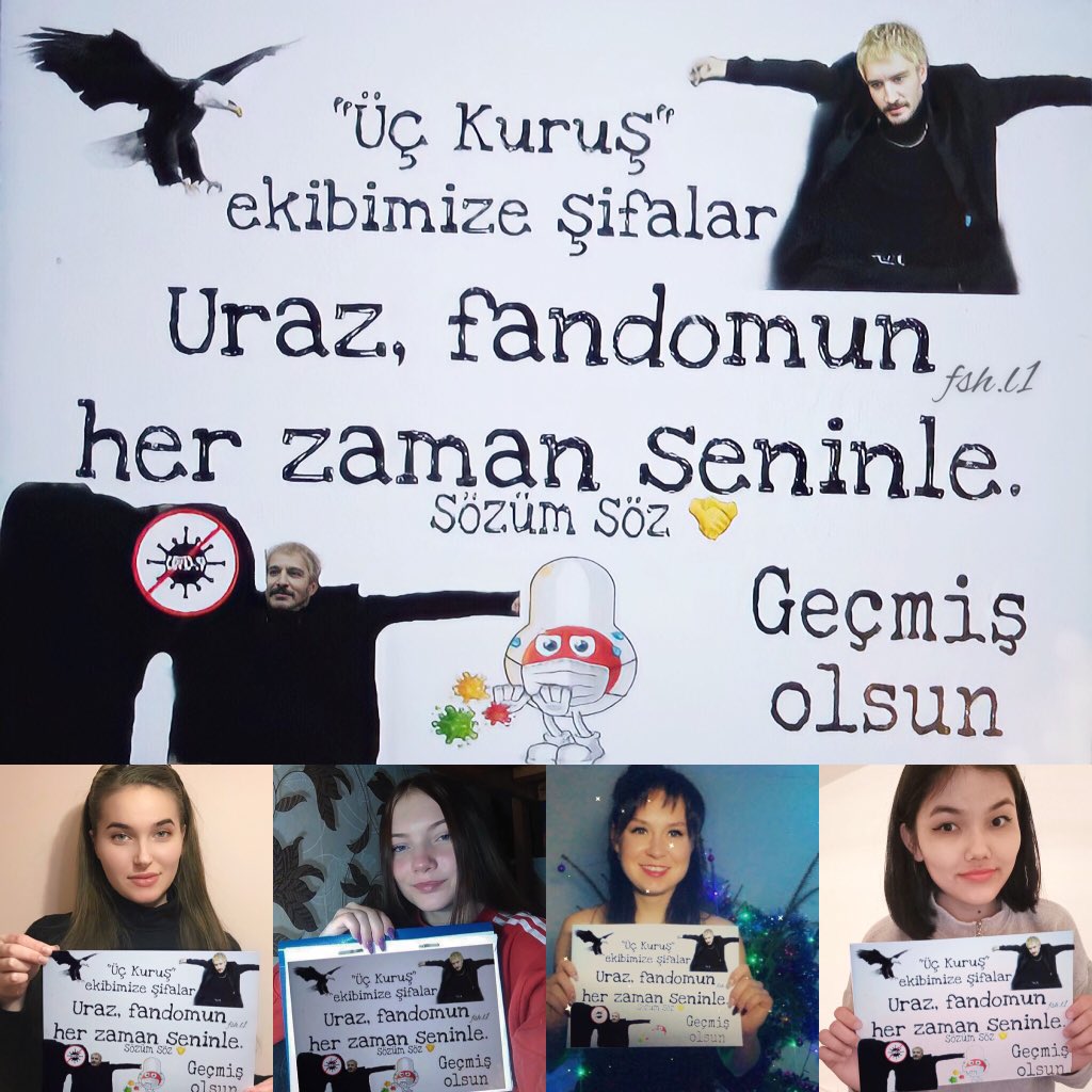Merhaba Uraz ve "Üç Kuruş" dizisinin ekibi. 
Size acil şifalar diliyoruz, geçmiş olsun.
 Sizi harika şeyler bekliyor ve Biz bekliyoruz!
Her şey yoluna girecek İnşaAllah.
Uraz, fandomun her zaman yanında, hiçbir şey için endişelenme.
Seni seviyoruz 🖤 
<a href="/uckurusdizi/">uckurusdizi</a> <a href="/Urazka/">Uraz Kaygilaroglu</a>