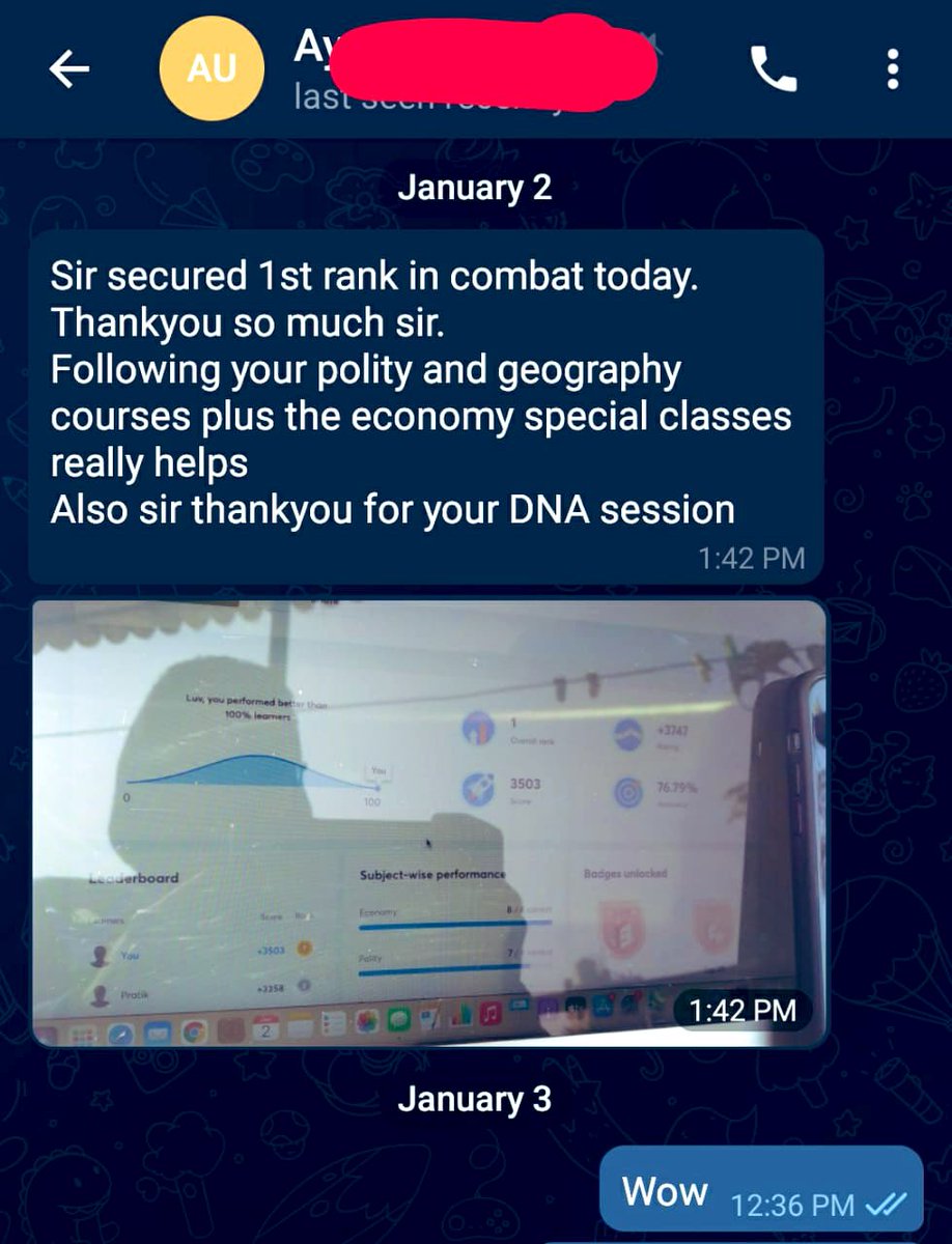 deepanshuS27's tweet photo. Nothing better than to start the New Year seeing your students excel! Rank-1 @unacademy combat! #keepcracking #keeplearning #letscrackit https://t.co/GAssSOK0Tb