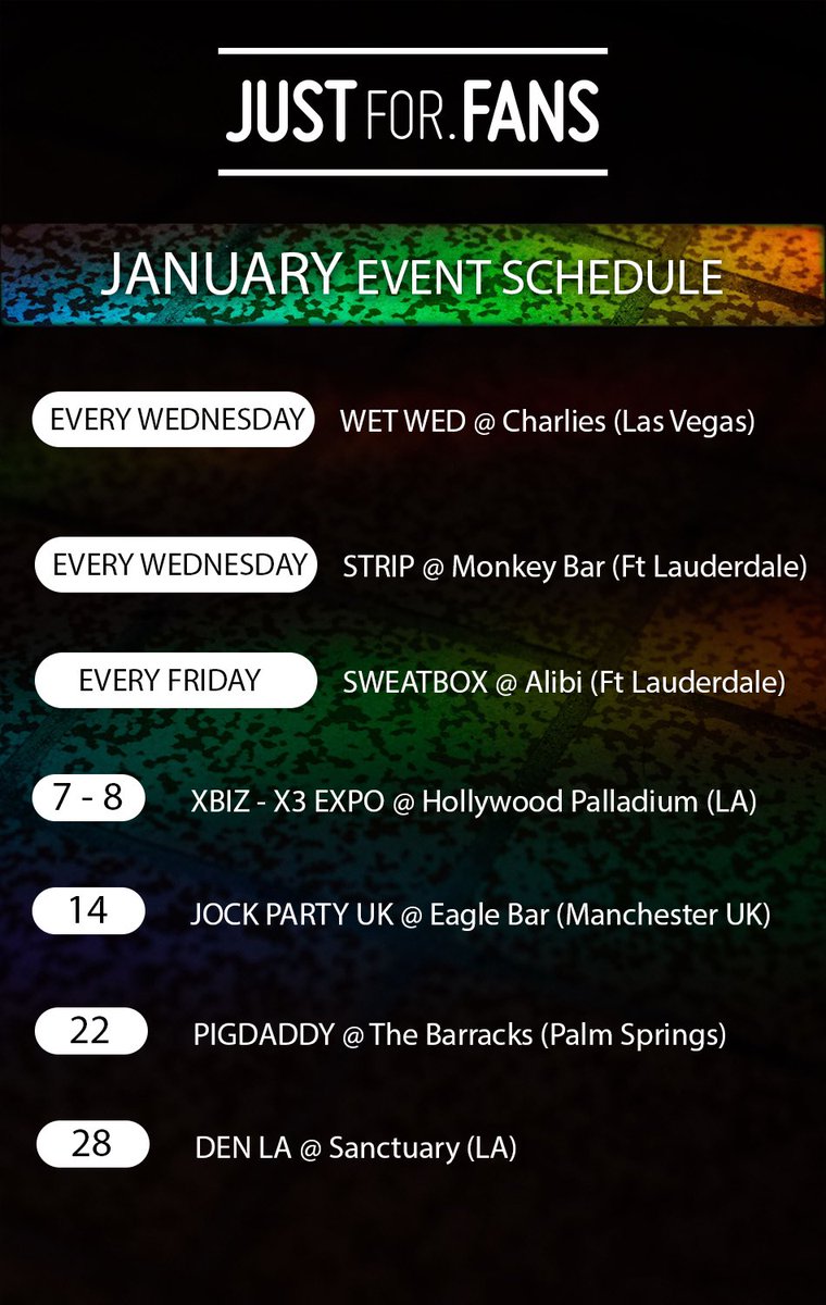 JustForFansSite's tweet photo. We’re back to publishing our monthly calendar of events!! It’s been too long. https://t.co/sB8sLnC0LI