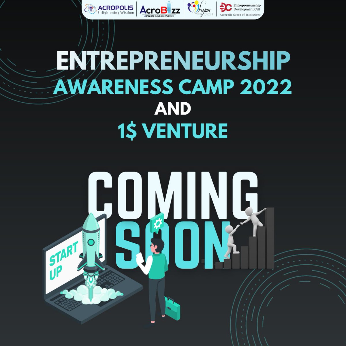 edc_acropolis's tweet photo. Knock knock!!
Get ready for some Entrepreneurial dose, full of inspiring and enriching insights as #Entrepreneurship Development Cell brings up to you - the “Entrepreneurship #Awareness Camp 2022”.
Stay tuned.
#Acrobizz #EAC2022 #OneDollarVenture https://t.co/MQ4mqsruKj