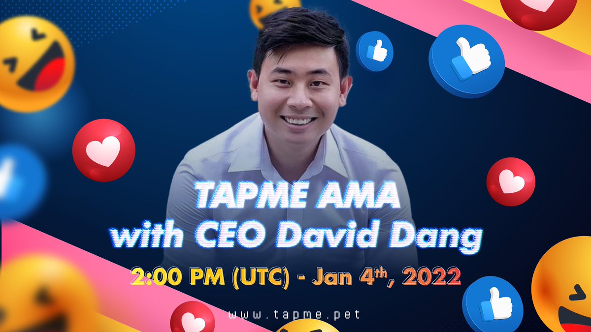 🔑 TAP ME VOICE AMA WITH CEO David Dang 🔑

 ⏰Time : 2pm ( UTC)- January 4th 
📌 Perfomance at :t.me/tapmecommunity