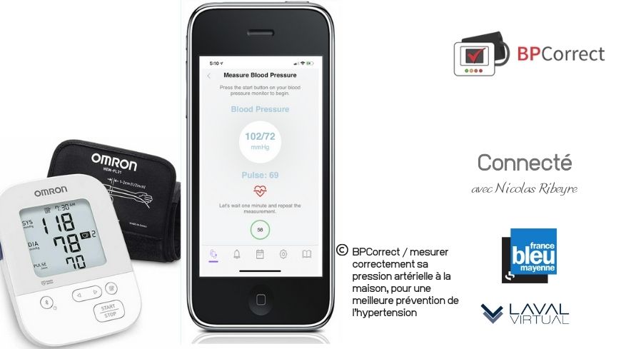 NicolasRibeyre's tweet image. [santé] La 1/2 des américains et 1/3 des français souffrent d'hypertension artérielle, 2 médecins ont créé @BPCorrect une solution connectée pour mesurer correctement sa pression artérielle à la maison à réécouter sur @bleumayenne pour @lavalvirtual ▶️ francebleu.fr/emissions/conn…