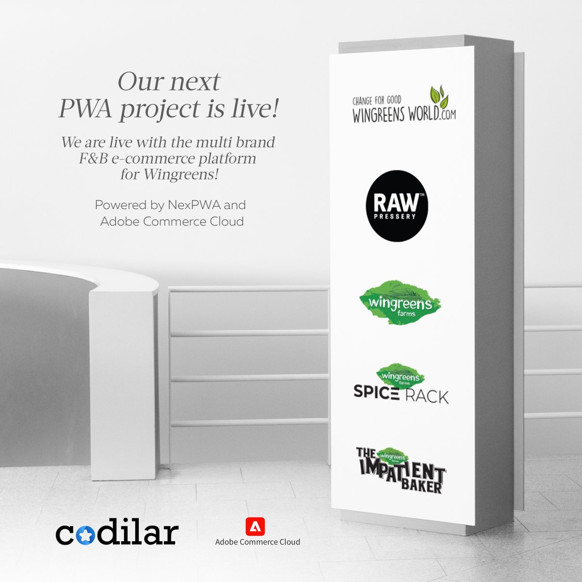 codilar's tweet photo. Codilar is delighted to have joined forces with WinGreens in creating this multi-brand eCommerce platform.
Online Store:https://t.co/8yAggGDNU3
#newprojectlive #FandBproducts #adobecommercecloud #nexpwa #Wingreensworld #ecommerceplatform #onlineshoppingstore #codilartechnologies https://t.co/h6VhiZfzyT