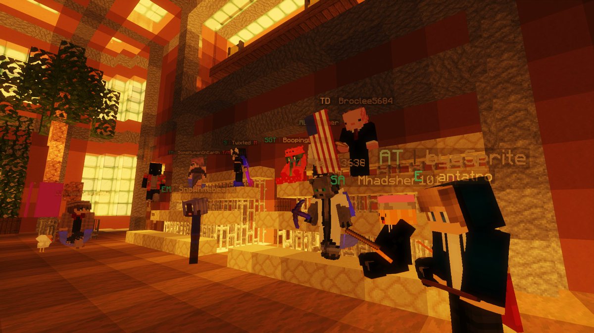 DemocracyCraft's tweet photo. To ring in the new year, members of the server held a massive party in Aventura that culminated in a fireworks show!

#Minecraft #MinecraftServer #MinecraftEvent #mcyt #HappyNewYear #party #Fireworks https://t.co/CLZqFSq5Pz