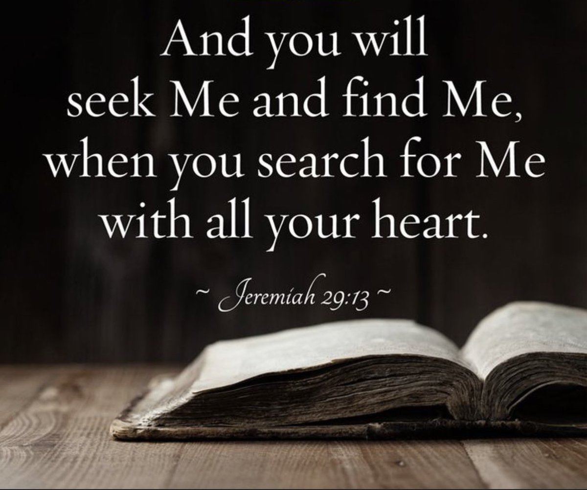 One_Of_His's tweet photo. Jeremiah 29:13 KJV
And ye shall seek me, and find me, when ye shall search for me with all your heart. https://t.co/z0f1nkjfN8