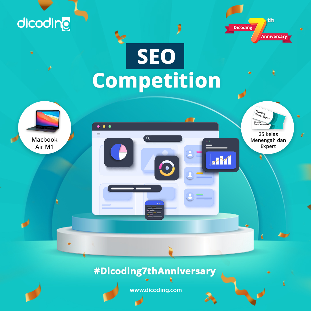 dicoding's tweet image. Challenge 3🔍
Senang berbagi pengalaman melalui tulisan?
Punya cerita menyenangkan selama belajar di Dicoding?

Yuk tuangkan kisahmu dalam bentuk tulisan!
Ada Macbook Air M1 spesial untuk kamu!💻
Cek detail selengkapnya di dicoding.id/dicoding7tahun
#Dicoding #Dicoding7thAnniversary