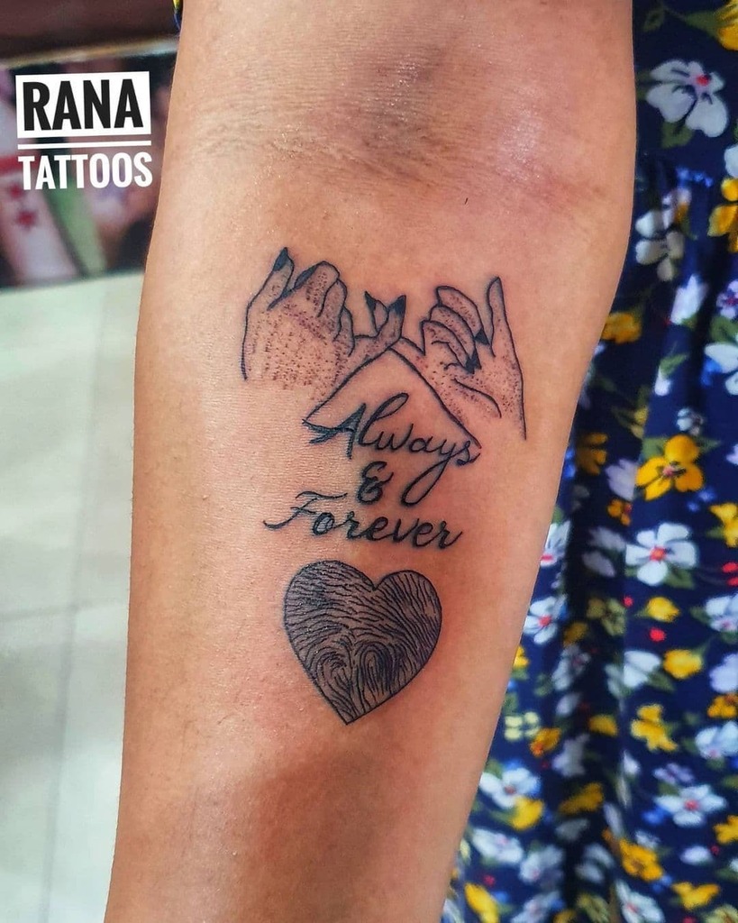 INKredible Tattoo Madurai Two people one feeling Couple finger print tattoo Get yourself inked with Inkredible Tattoo For Enquiries contact 8681957917 Visit our studio in INKredible Tattoos