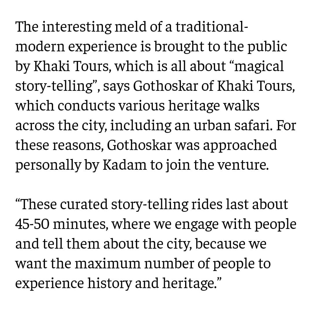 Khaki_Tours's tweet photo. Hear it from our founder @BharGo8 in @ThePrintIndia's article on why should you take the #FortByVictoria ride.

#KhakiTours #MumbaiHeritage #Bombay #IncredibleIndia #Mumbai #DiscoverMumbai #EVictoria #Victoria https://t.co/q5b7H1RCYJ