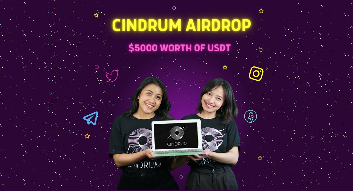 🔥 Cindrum #Airdrop (CIND)
⭐️⭐️⭐️⭐️⭐️
🎁 Total Prize: $5,000 USDT
💰 Reward: $10 USDT (first 450 users) + $50 USDT (lucky draw 10 participants)
👥 Referral: no

🔗 Airdrop Link: bit.ly/cindairdrop

• Follow @CindrumOfficial

🌐 About Cindrum: Visit – cindrum.com