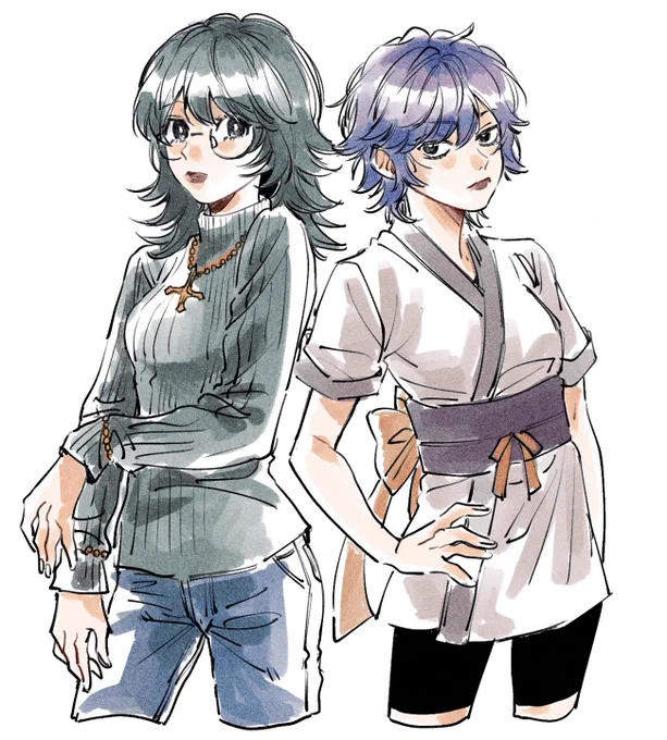 ロングシズクちゃんとショートマチちゃん。 
