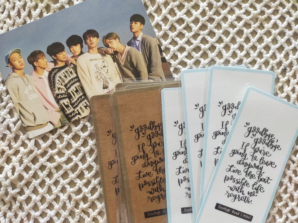 jayvee_lilac's tweet photo. iKON's Goodbye Road-inspired Bookmark 🔖
#iKON #GoodbyeRoad
Available on shapi:
https://t.co/RrmTg0CTg8 https://t.co/SpZD3ZpzNM