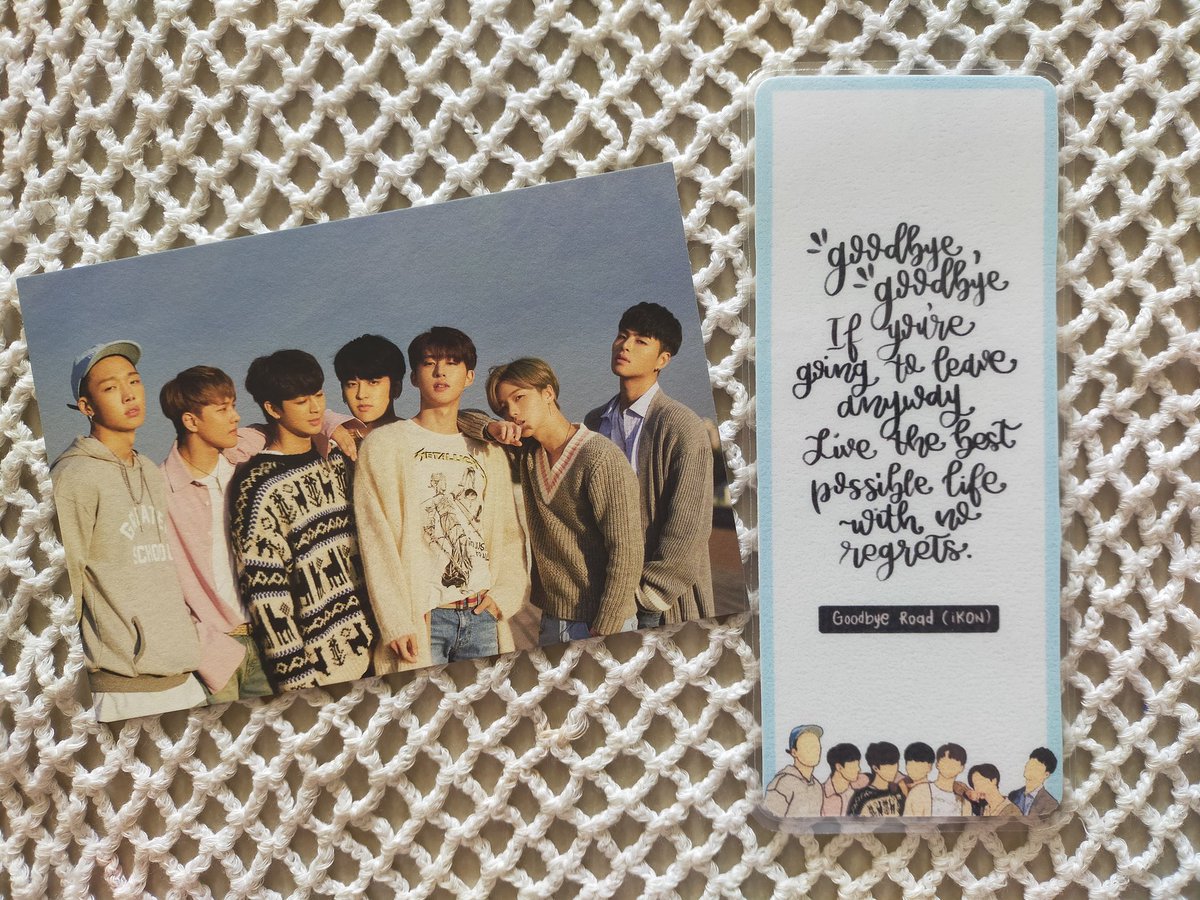 jayvee_lilac's tweet photo. iKON's Goodbye Road-inspired Bookmark 🔖
#iKON #GoodbyeRoad
Available on shapi:
https://t.co/RrmTg0CTg8 https://t.co/SpZD3ZpzNM