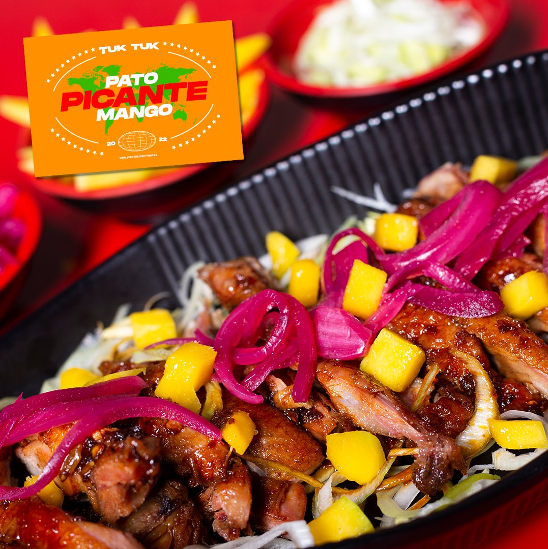 Tú le gustas...
...a él le gustas...

No sé, no te hagas el duro y abraza este amor tan...  ¡Cuak!  🦆

Pato Picante &amp; Mango es puritito ❤️

Reserva en: tuktukstreetfood.es/reservar