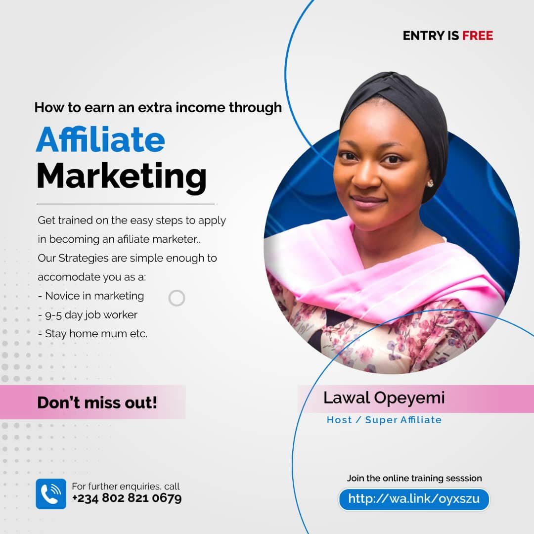 iamcomputer__'s tweet photo. There is a free class that teaches affiliate marketing and how to make extra 100-200k per week as your side hustle.

 All you need to be a part of this free training is

 A Smartphone ✅✅
 Data Subscription ✅✅
Willingness to learn ✅✅

 Click this https://t.co/xOpg6rhGfB https://t.co/1unlSGcsdd