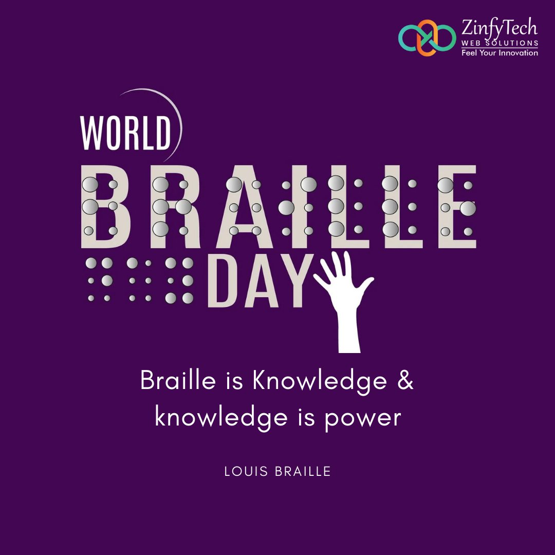 zinfytech's tweet photo. Today was world braille day is an international day to celebrate awareness of the importance of braille as a means of communication in the full realization of the human rights for blind and visually impaired people.
#brailleday #humanrights #WorldBrailleDay #equality https://t.co/8P3cA7JXWm