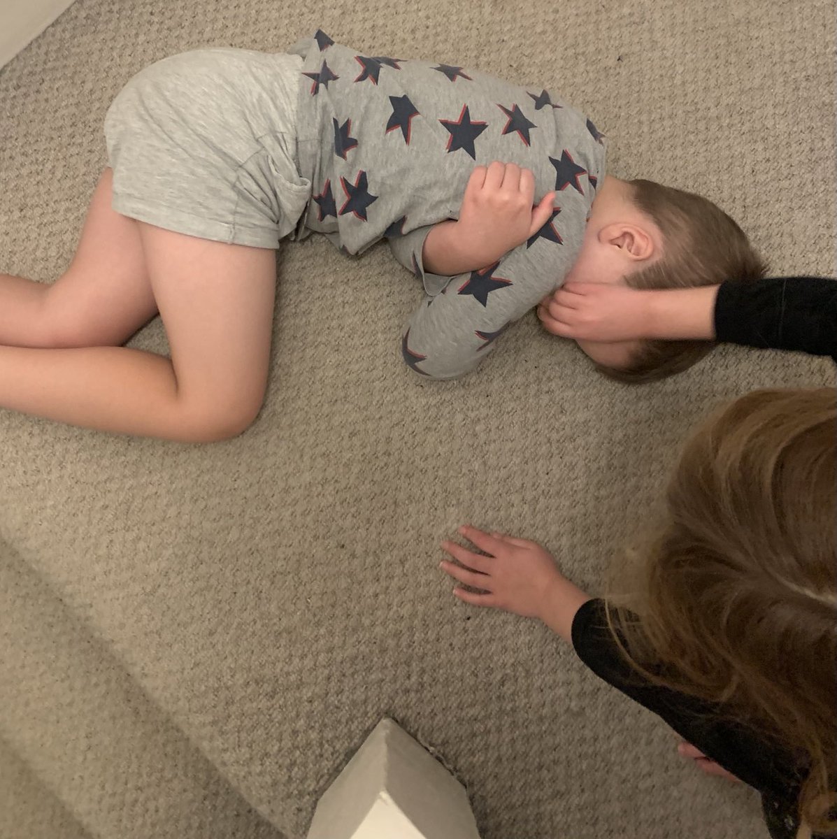 WayneNorrie's tweet photo. Is this how you feel this morning? My little boy made it from his bedroom to the top of the stairs then had another โpower napโ Luckily his big sister stepped him to wake him up ๐ #TheJoysOfReception #BackToSchool #GoingWellSoFar https://t.co/YXMKOZA2Bd