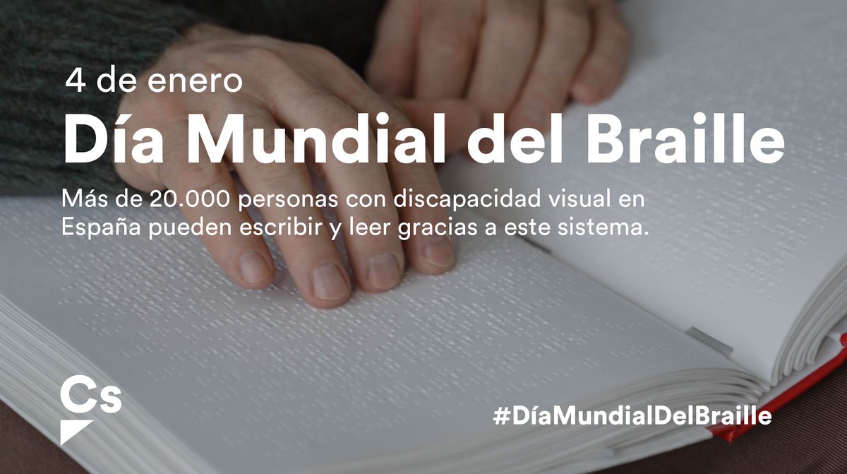 ☕️ #BuenosDías y #FelizMartes 

🗓️ En el #DíaMundialDelBraille queremos poner en valor este medio de comunicación y su importancia para las personas ciegas o con deficiencias visuales.

Más de 20.000 personas en nuestro país pueden leer y escribir gracias a este sistema.