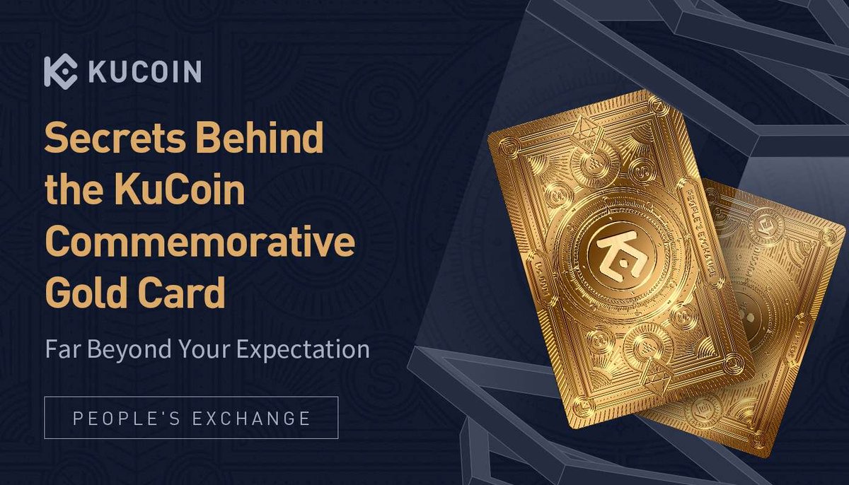 kucoincom's tweet image. To commemorate the milestone of #KuCoin10MUsers, we've issued 1,000 commemorative gold cards (worth $1,000 each).

Read our blog to learn why the card is so special &amp;amp; how to claim one 👉kucoin.com/blog/secrets-b…

😍One super lucky person who FOLLOW &amp;amp; RETWEET will win one gold card!
