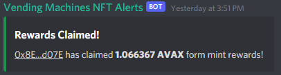 0xlvke's tweet photo. Already claimed over 1 AVAX in rewards with my @VendMachineNFT's. Go get yours now and join the discord!

https://t.co/VMLJUsO82g

https://t.co/2ViIXXNHDS

$AVAX #Avalanche #NFT #NFTdrop https://t.co/OFq1Pk1gxd