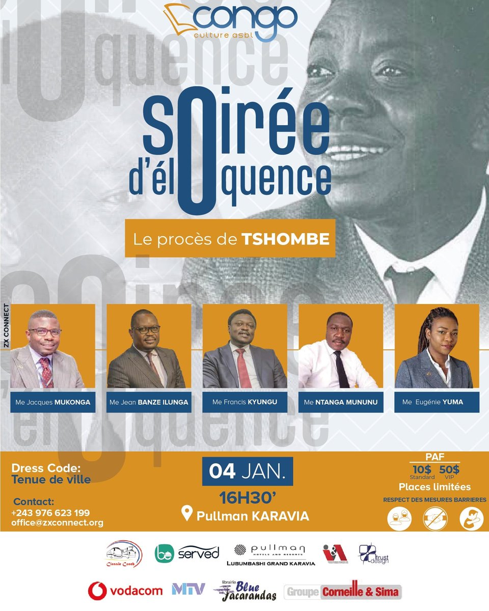 congo__culture's tweet photo. C'est déjà aujourd'hui à 16h30 qu'aura lieu de Procès de TSHOMBE,

As-tu ton billet ?

Hâtez-vous car les places sont très limitées.

@NELLYTSHELAMUT https://t.co/Enp85zMhQA