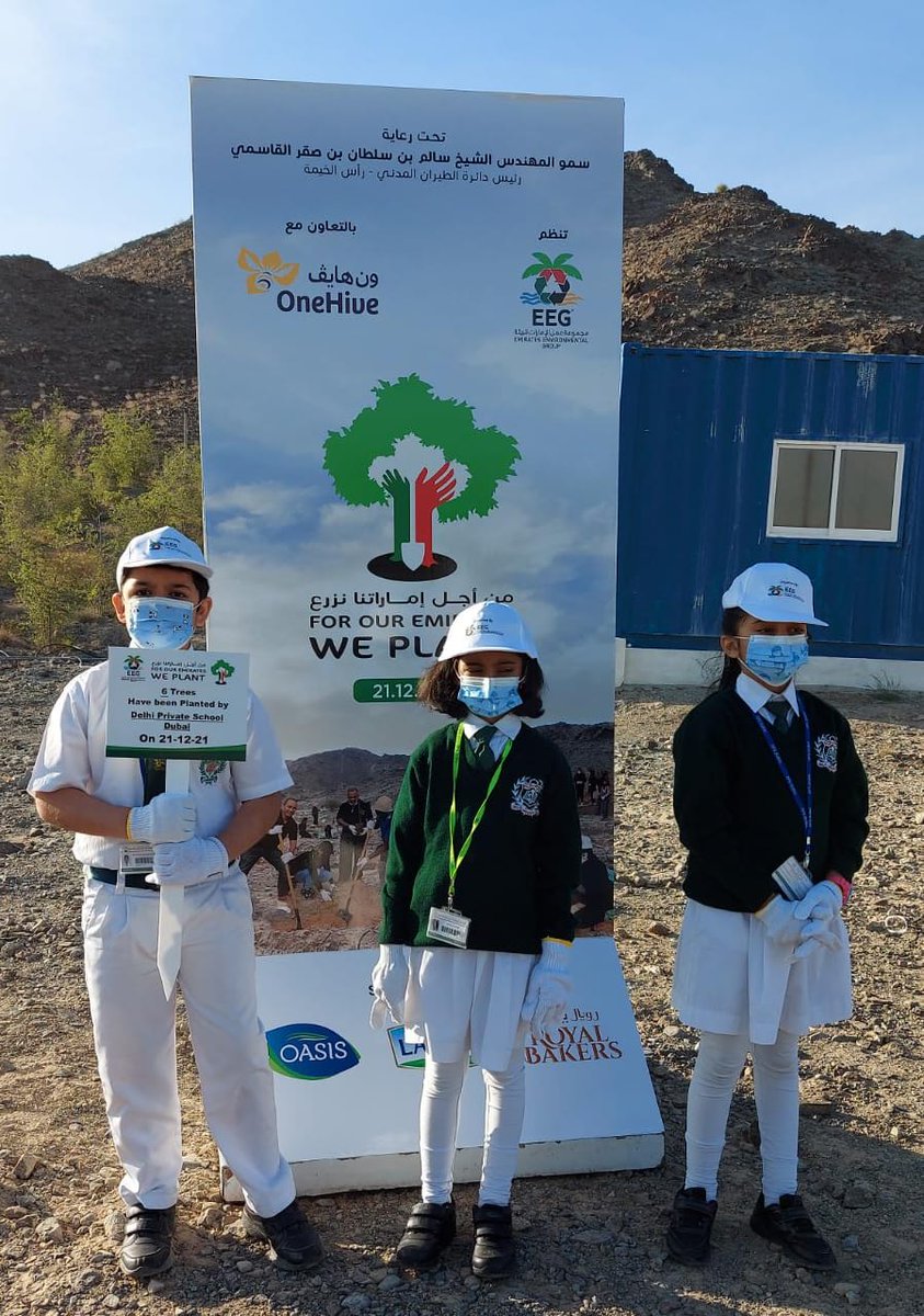 DpsDubai2's tweet photo. A glimpse of our students going green and actively partaking in the EEG campaign, For Our Emirate We Plant. @DEWAofficial #ConservationAward https://t.co/50zux696EJ