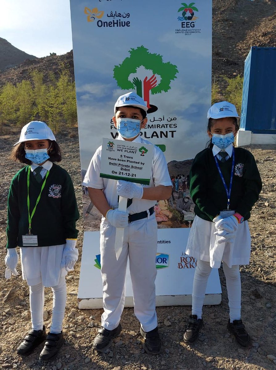 DpsDubai2's tweet photo. A glimpse of our students going green and actively partaking in the EEG campaign, For Our Emirate We Plant. @DEWAofficial #ConservationAward https://t.co/50zux696EJ