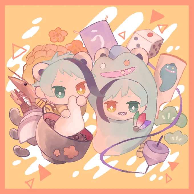 お正月を楽しむぬ🐯 
