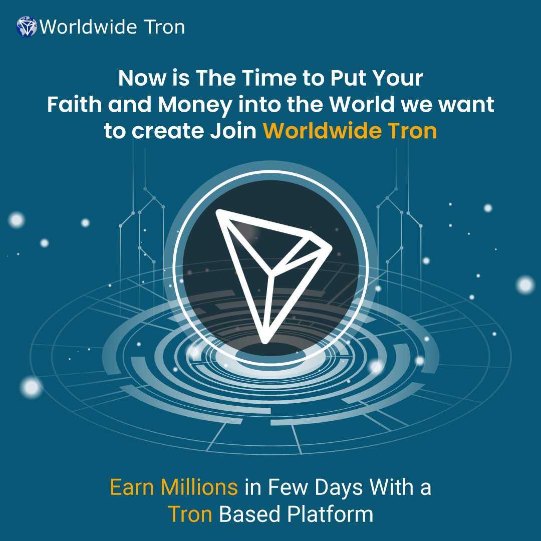 worldwidetron's tweet photo. Now is the time to put your F𝐚𝐢𝐭𝐡 𝐚𝐧𝐝 M𝐨𝐧𝐞𝐲 into the world we want to create. 𝐉𝐨𝐢𝐧 @worldwidetron

Earn millions in few days with a tron based platform

Follow👉 @worldwidetron

#worldwidetron #millionaire #makemoney #mlm #networkmarketing #networking #tron #trx https://t.co/mHRm6bDK6G