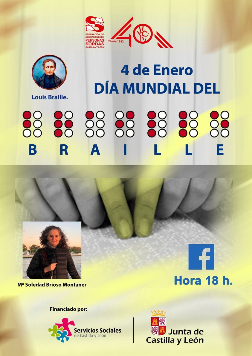 FAPSCL's tweet photo. 🎉¡Hoy es el Día Mundial del #Braille!
En #FAPSCL lo celebramos entrevistando a Marisol Brioso Montaner, mujer sordociega con una experiencia vital admirable
La entrevista puede verse a partir de las 18h en:
⬇️⬇️⬇️⬇️⬇️
https://t.co/9vCIW6rfRO
#DíaMundialDelBraille #brailleday https://t.co/YyZtuayQbC