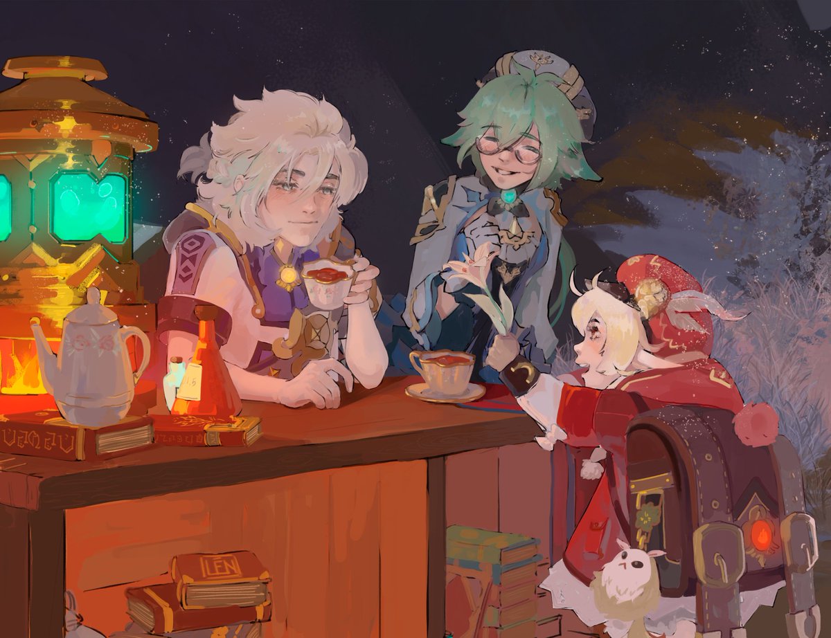 liyon_linum's tweet photo. Happy New Year
(◍•ᴗ•◍)✧*���
Inst: liyon_linum
#Albedo #Sucrose #Klee #GenshinImapct #genshintwt #ArtistOnTwitter #Genshin #albedoxsucrose #HappyNewYear #dragonspine #albedofanart https://t.co/Qsd45iCifS