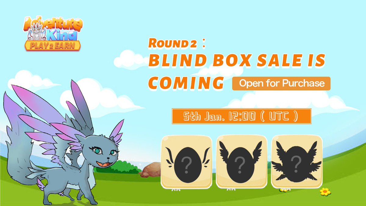 adventureking_'s tweet photo. 🦊🔥Round 2：#AdventureKing BLIND BOX SALE IS COMING！🐣

🗓️5th Jan. 12:00 (UTC)

🐣We will announce the details later, stay tuned！🌟
@OECnetwork @KingSwap3 
 #OEC #NFTgame #PlayToEarn https://t.co/gGjlbviyLi