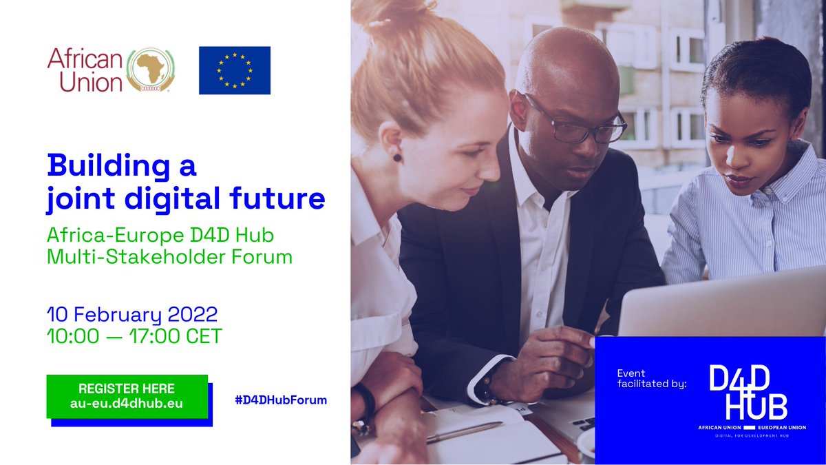 Enabel_Belgium's tweet photo. SAVE THE DATE 🗓️ 10.02.22
Help us identify opportunities for joint AU-EU #Digital4Development action. Join the Africa-Europe #D4DHub Forum to discuss efforts to build an inclusive digital economy and society.

🖱️ Register here: https://t.co/RjuthroOEn
#D4DHubForum https://t.co/HHCvW7yIIM