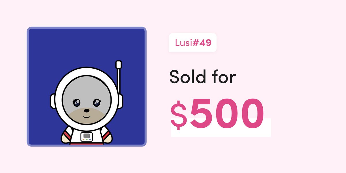 lumemeofficial's tweet photo. Lusi#49 was sold for 6k LSP ($500) in the Lumenswap marketplace.
Source: https://t.co/wWJZG8GXSq https://t.co/nvf8869LQt