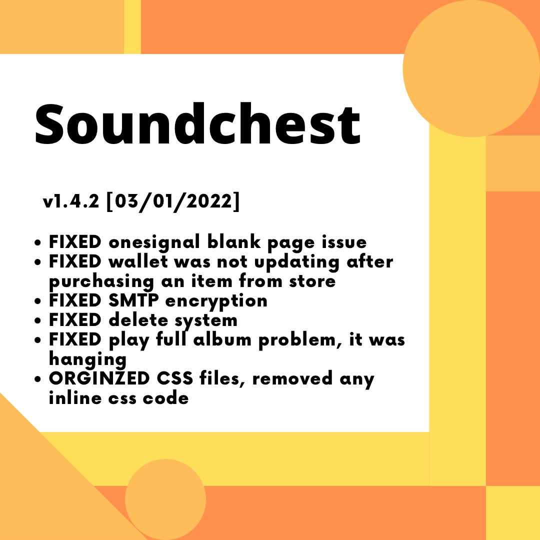 linkspreed's tweet photo. We have #released 💬 #Version 1.4.2 of #Soundchest 🥳. Please give us your #feedback.📲 https://t.co/P6X6cebyKm