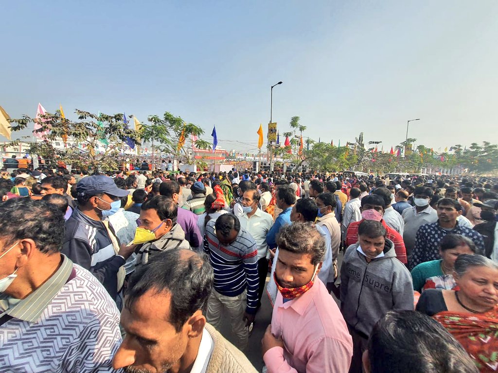 BjpBiplab's tweet photo. A confluence of enthusiasm, happiness and faith can be witnessed at the Swami Vivekananda Maidan Agartala where Hon'ble Prime Minister Shri @narendramodi Ji will be reaching shortly and will be addressing the public.
#TripuraWelcomesModiJi https://t.co/d6Y88D9H5W