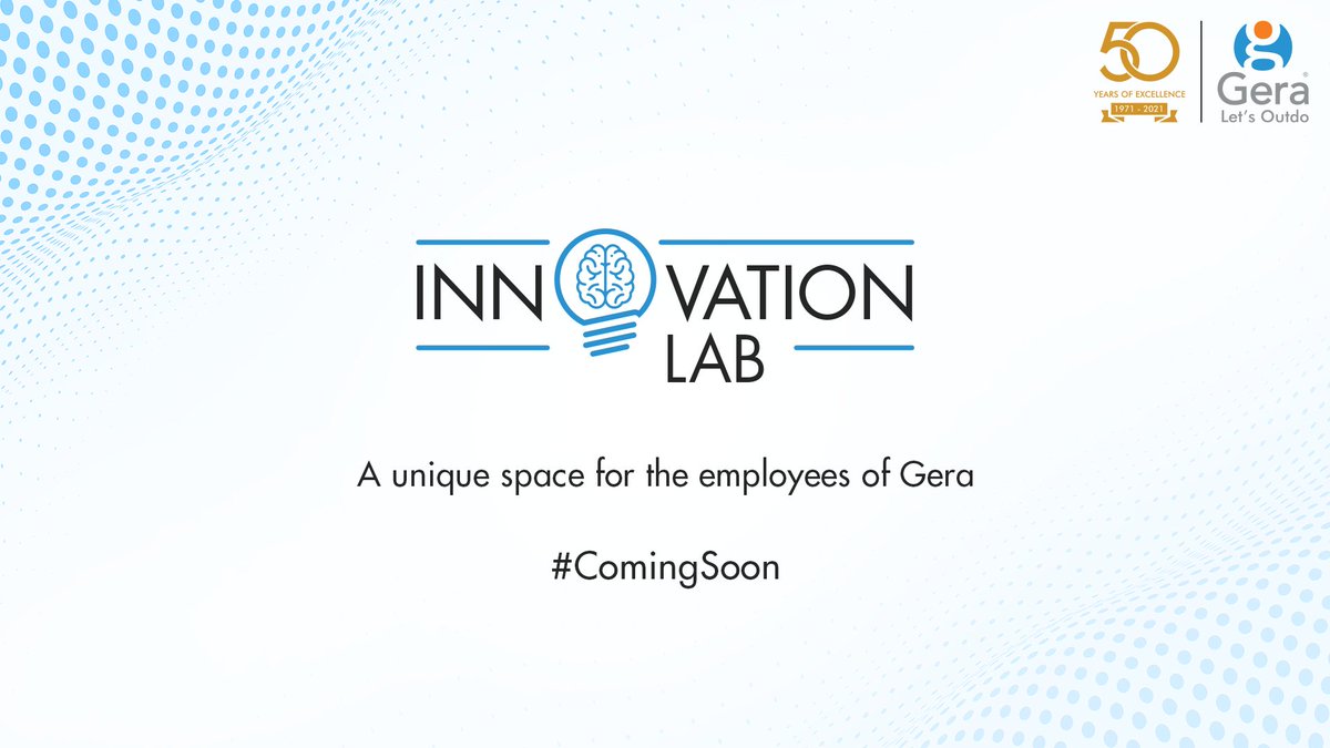 geradevelopment's tweet photo. At Gera, we discover the bounds of possibility and go beyond it!
Presenting #InnovationLab. A unique space for the employees at Gera, where they can freely explore new ideas which can become the beacon of change.
Watch this space for more.
#GeraDevelopements #LetsOutdo https://t.co/qVBPDMttw2