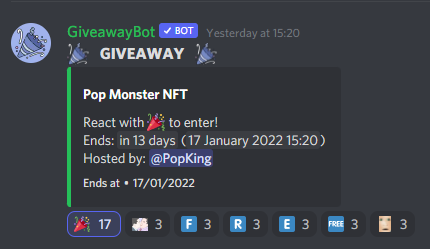 Easiest $$ you will ever make join our discord and react to the bot in #๖ۣۜℜeactgiveaωaℽ &amp; win one of our rare and exclusive NFTs 
discord.gg/wAmQ8NZcfr

#WGMI #nftcommunity
#nftcollector
#blockchain
#cryptocurrency
#bitcoin
#NFTshill
#opensea
#contemporaryart
#ETH 
#P2E