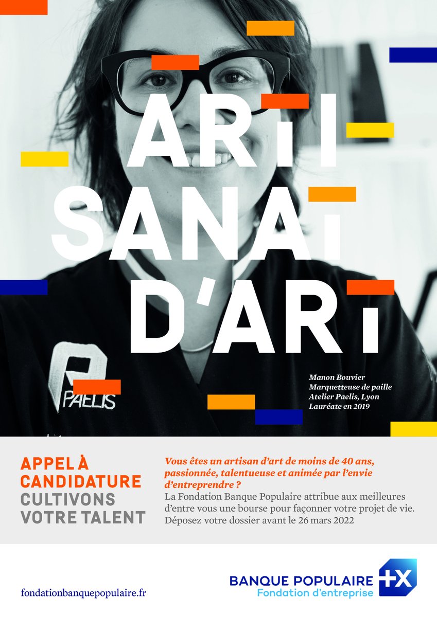 Vous êtes #artisan d'art de moins de 40 ans, passionné et animé par l'envie d'entreprendre ? ⭐
La #FondationBanquePopulaire attribuera aux meilleurs d'entre vous une bourse pour réaliser votre projet ! 
Déposez votre candidature 👉 fcld.ly/yapa5ez