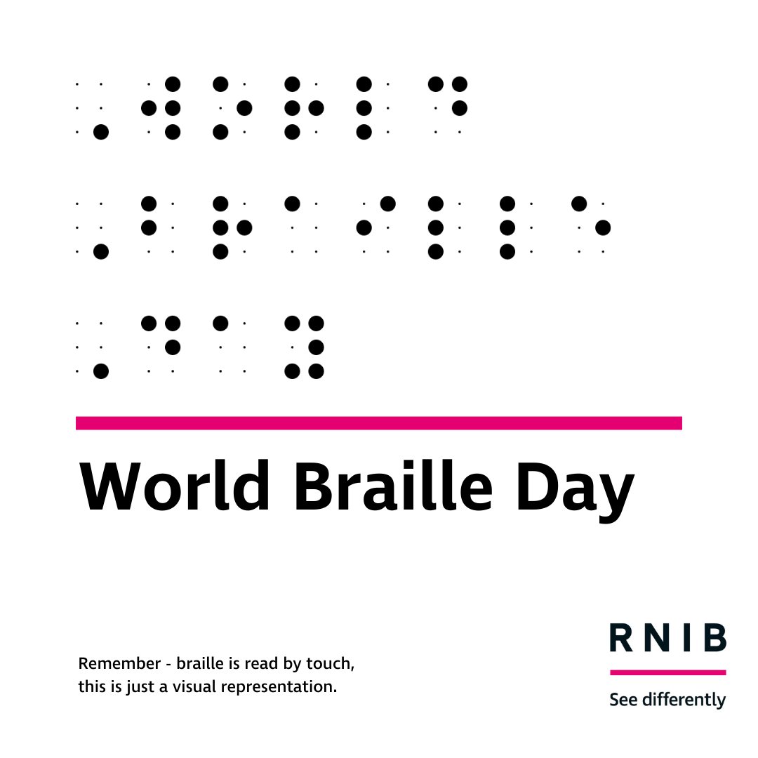 Today is #WorldBrailleDay!
To celebrate, we're bringing back our 'Braille Name Generator'.

To take part, just reply to this tweet with your first name by midday today and we’ll create an image with your name in braille and send it back to you to share.