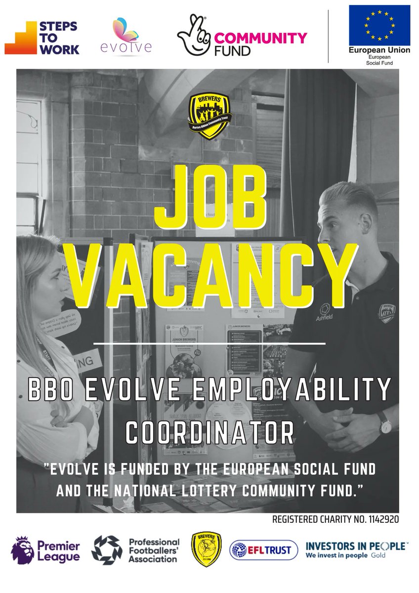 BurtonAlbionCT's tweet photo. 📃✍ JOB VACANCY | 

If you are willing to be adaptable, enthusiastic and keen to support unemployed individuals apply to join our team now 👇

https://t.co/Aw33j37TiK

#BACT #BAFC #TNLComFundESF @StepsToWork @TNLComFund @BBOEvolve https://t.co/5knbGTAtB4