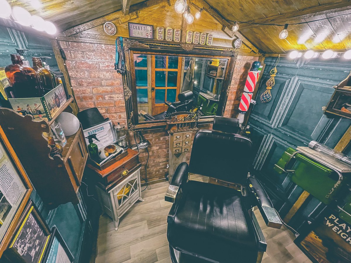 Barberuk's tweet photo. The butch-shed barbershop (formally the butcher barbers) now situated on windward avenue, harbour village, fleetwood, fy76fe 

Appointment only 07821202857
#barber #menshair #NewYear2022 #BarberShop https://t.co/9vm9NcU0nO