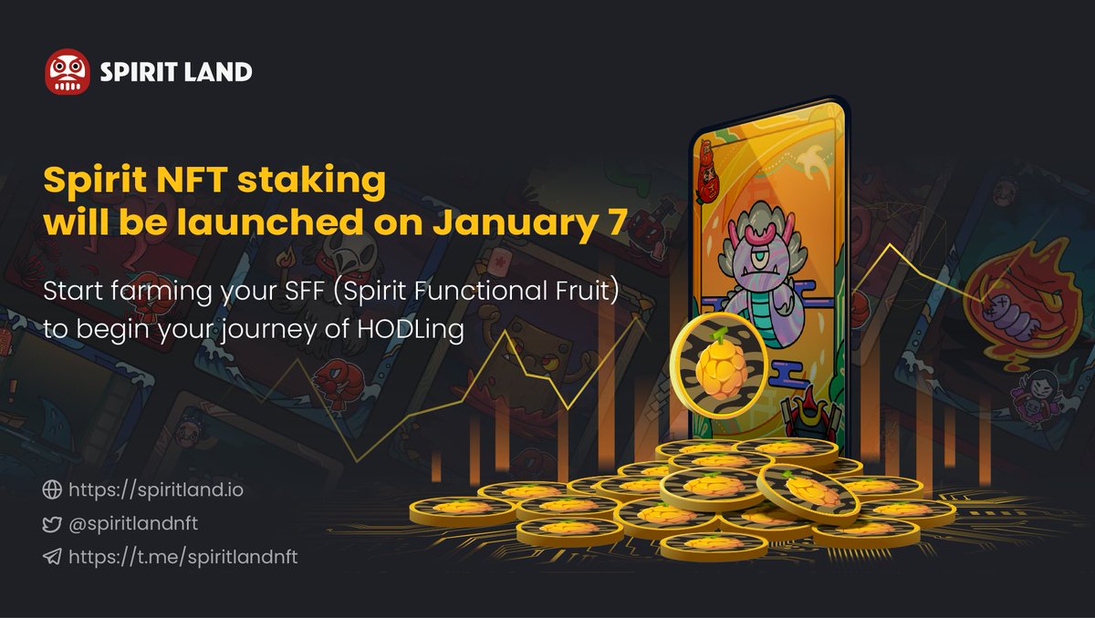 spiritlandnft's tweet photo. Hey!! Spirit NFT Staking is Coming!!

Mine native token SFF at the first time and claim your bonus before game officially launching!!

Stay tuned for the staking section of our official website https://t.co/9pWxyp88Km

#NFT #Staking #GameFi #Metaverse https://t.co/fukMEBrreT